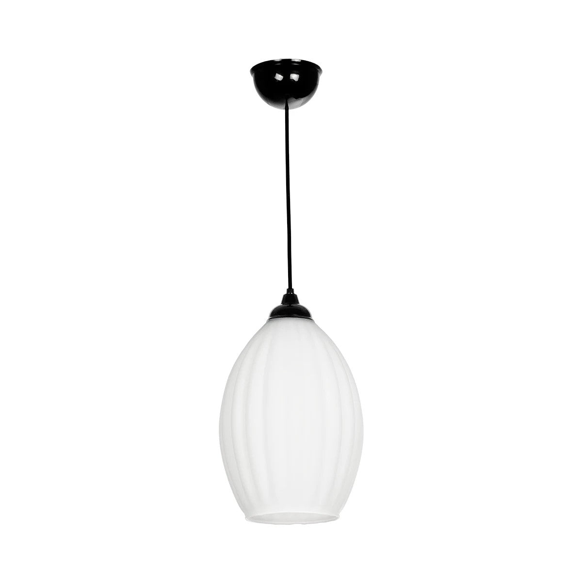 GLOBOSTAR® GURIA 206-0008 Μοντέρνο Κρεμαστό Φωτιστικό Οροφής με Ντουί 1 x E27 AC 220-240V IP20 - Λευκό - Μ19 x Π19 x Υ26cm - ledmania.gr
