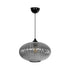 GLOBOSTAR® PERA 206-0010 Μοντέρνο Κρεμαστό Φωτιστικό Οροφής με Ντουί 1 x E27 AC 220-240V IP20 - Μαύρο Φιμέ - Μ30 x Π30 x Υ22cm - ledmania.gr