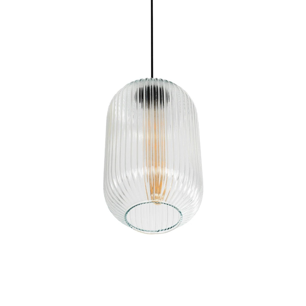GLOBOSTAR® MELONI 206-0017 Μοντέρνο Κρεμαστό Φωτιστικό Οροφής με Ντουί 1 x E27 AC 220-240V IP20 - Διάφανο - Μ20 x Π20 x Υ38cm - ledmania.gr