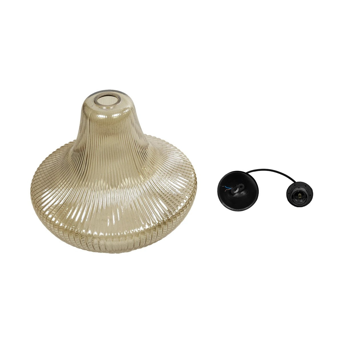 GLOBOSTAR® VERRE 206-0022 Μοντέρνο Κρεμαστό Φωτιστικό Οροφής με Ντουί 1 x E27 AC 220-240V IP20 - Mελί - Μ38 x Π38 x Υ34cm - ledmania.gr