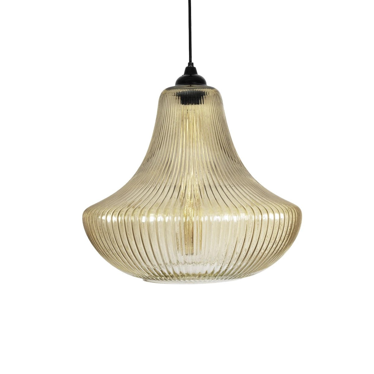GLOBOSTAR® VERRE 206-0022 Μοντέρνο Κρεμαστό Φωτιστικό Οροφής με Ντουί 1 x E27 AC 220-240V IP20 - Mελί - Μ38 x Π38 x Υ34cm - ledmania.gr