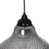 GLOBOSTAR® SKLO 206-0024 Μοντέρνο Κρεμαστό Φωτιστικό Οροφής με Ντουί 1 x E27 AC 220-240V IP20 - Μαύρο Φιμέ - Μ22 x Π22 x Υ31cm - ledmania.gr