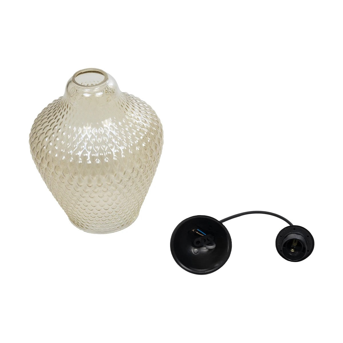 GLOBOSTAR® SKLO 206-0025 Μοντέρνο Κρεμαστό Φωτιστικό Οροφής με Ντουί 1 x E27 AC 220-240V IP20 - Mελί - Μ22 x Π22 x Υ31cm - ledmania.gr