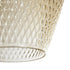 GLOBOSTAR® SKLO 206-0025 Μοντέρνο Κρεμαστό Φωτιστικό Οροφής με Ντουί 1 x E27 AC 220-240V IP20 - Mελί - Μ22 x Π22 x Υ31cm - ledmania.gr