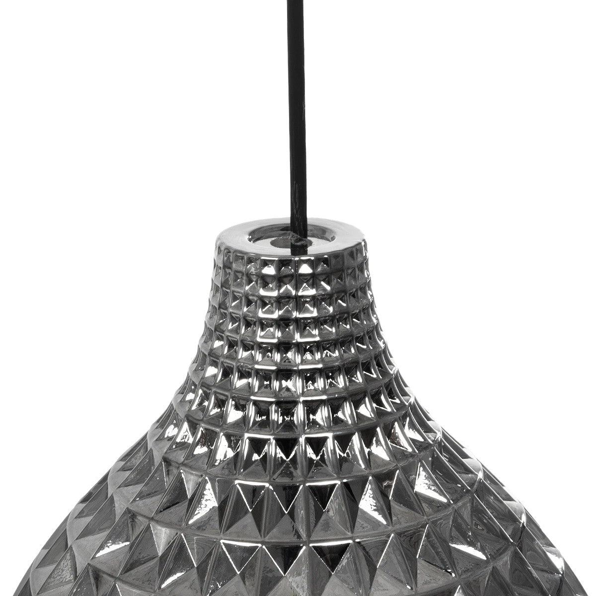 GLOBOSTAR® BASTIK 206-0026 Μοντέρνο Κρεμαστό Φωτιστικό Οροφής με Ντουί 1 x E27 AC 220-240V IP20 - Μαύρο Φιμέ - Μ22 x Π22 x Υ26cm - ledmania.gr
