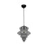 GLOBOSTAR® CORTE 206-0028 Μοντέρνο Κρεμαστό Φωτιστικό Οροφής με Ντουί 1 x E27 AC 220-240V IP20 - Μαύρο Φιμέ - Μ25 x Π25 x Υ30cm - ledmania.gr
