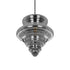 GLOBOSTAR® CORTE 206-0028 Μοντέρνο Κρεμαστό Φωτιστικό Οροφής με Ντουί 1 x E27 AC 220-240V IP20 - Μαύρο Φιμέ - Μ25 x Π25 x Υ30cm - ledmania.gr