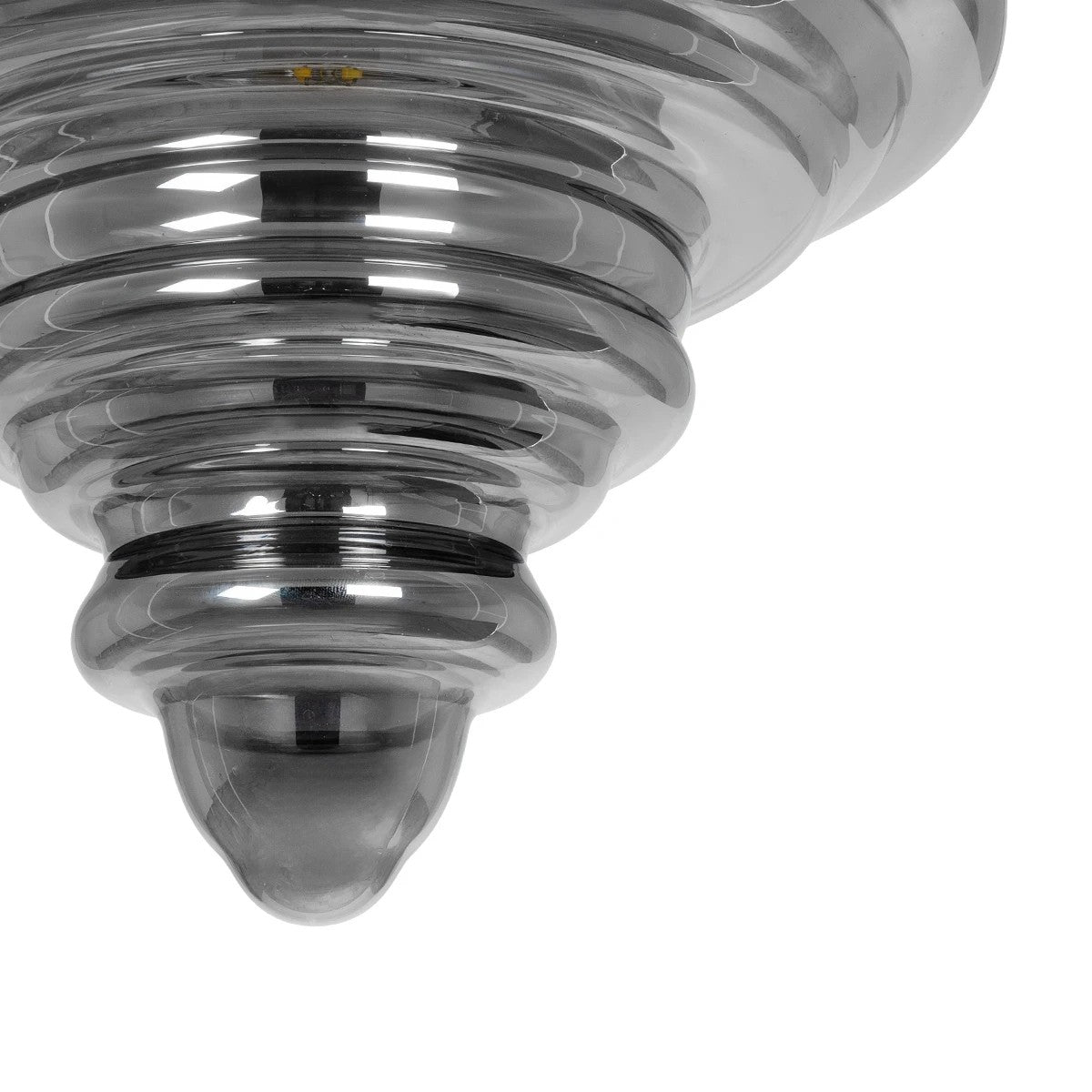 GLOBOSTAR® CORTE 206-0028 Μοντέρνο Κρεμαστό Φωτιστικό Οροφής με Ντουί 1 x E27 AC 220-240V IP20 - Μαύρο Φιμέ - Μ25 x Π25 x Υ30cm - ledmania.gr