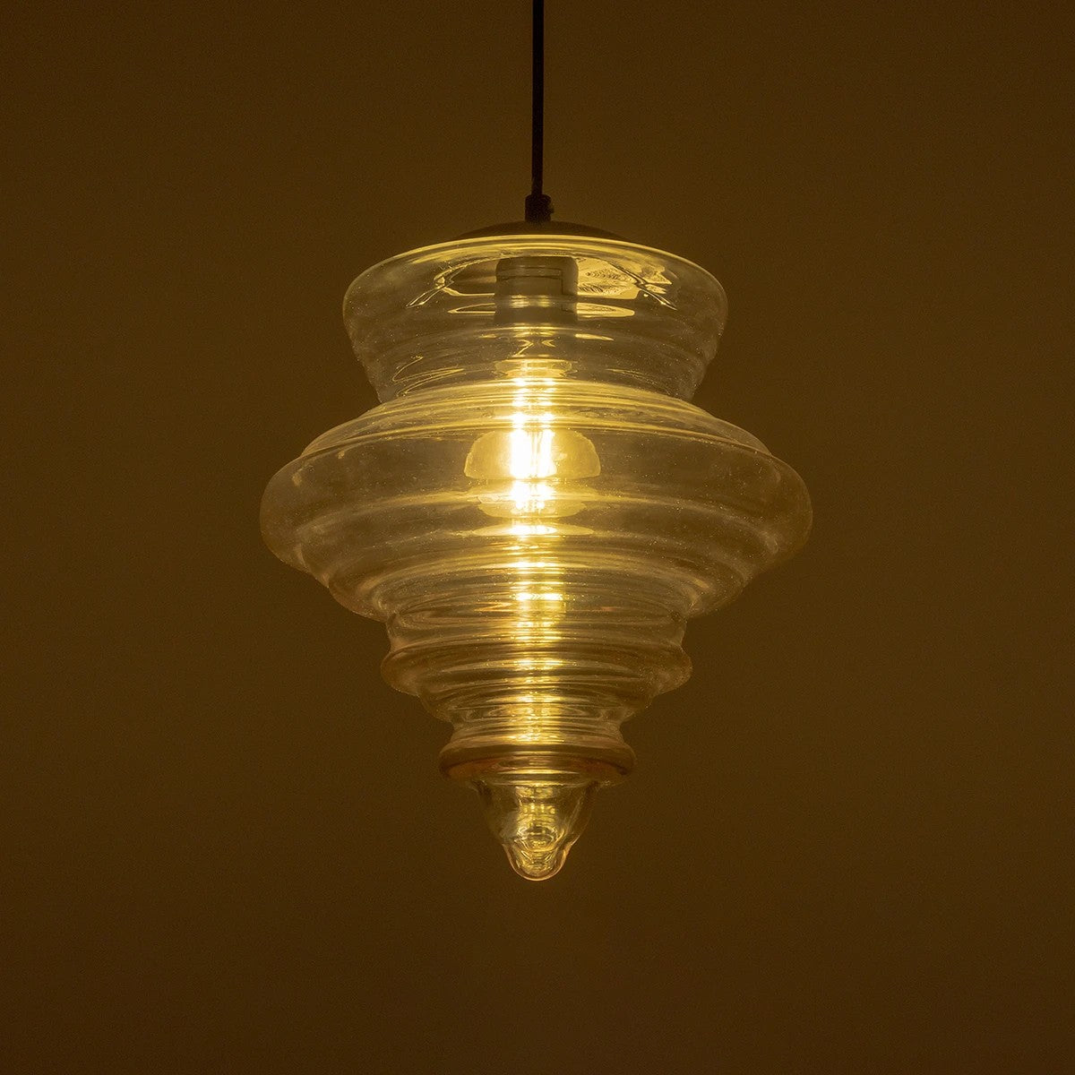 GLOBOSTAR® CORTE 206-0029 Μοντέρνο Κρεμαστό Φωτιστικό Οροφής με Ντουί 1 x E27 AC 220-240V IP20 - Mελί - Μ25 x Π25 x Υ30cm - ledmania.gr