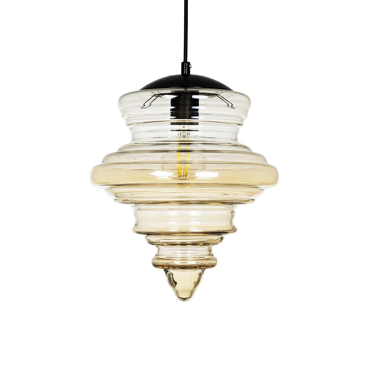 GLOBOSTAR® CORTE 206-0029 Μοντέρνο Κρεμαστό Φωτιστικό Οροφής με Ντουί 1 x E27 AC 220-240V IP20 - Mελί - Μ25 x Π25 x Υ30cm - ledmania.gr