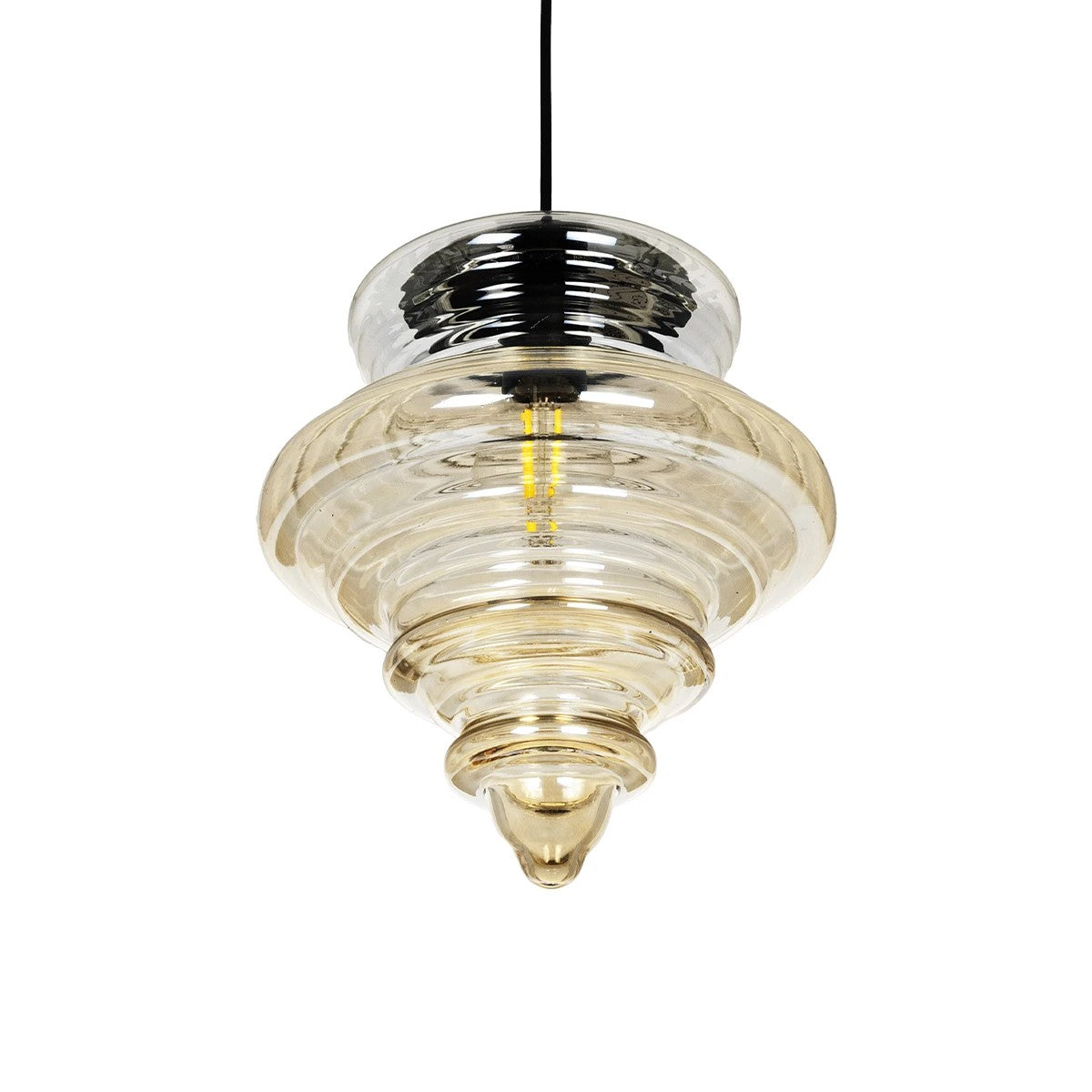 GLOBOSTAR® CORTE 206-0029 Μοντέρνο Κρεμαστό Φωτιστικό Οροφής με Ντουί 1 x E27 AC 220-240V IP20 - Mελί - Μ25 x Π25 x Υ30cm - ledmania.gr