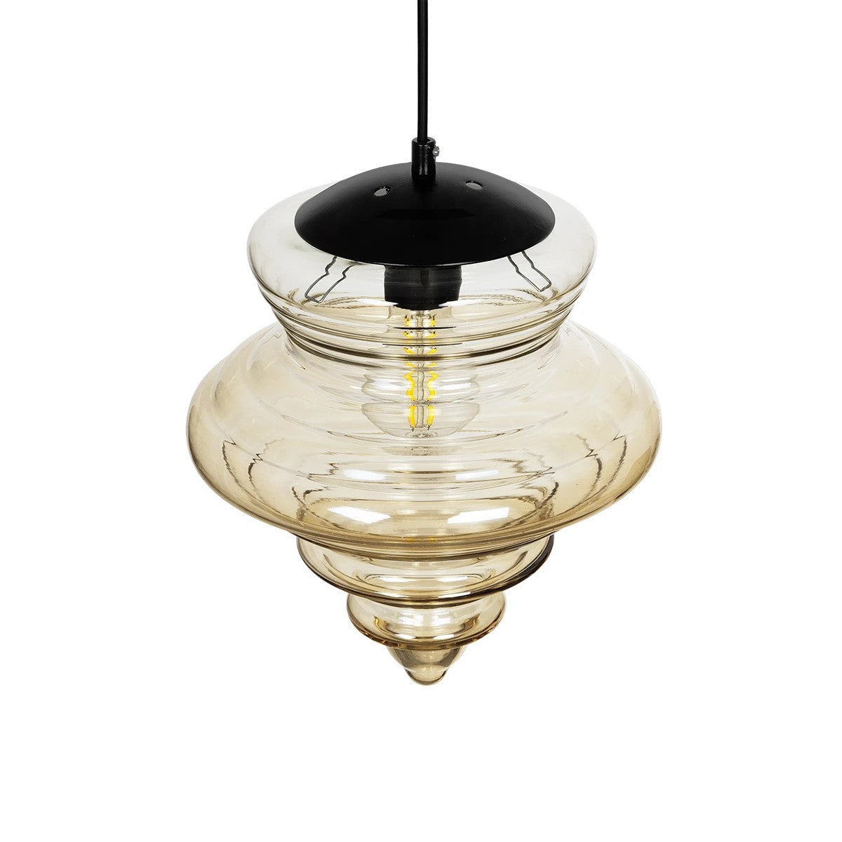 GLOBOSTAR® CORTE 206-0029 Μοντέρνο Κρεμαστό Φωτιστικό Οροφής με Ντουί 1 x E27 AC 220-240V IP20 - Mελί - Μ25 x Π25 x Υ30cm - ledmania.gr