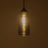 GLOBOSTAR® TUBE 206-0030 Μοντέρνο Κρεμαστό Φωτιστικό Οροφής με Ντουί 1 x E27 AC 220-240V IP20 - Μαύρο Φιμέ - Μ10 x Π10 x Υ24cm - ledmania.gr
