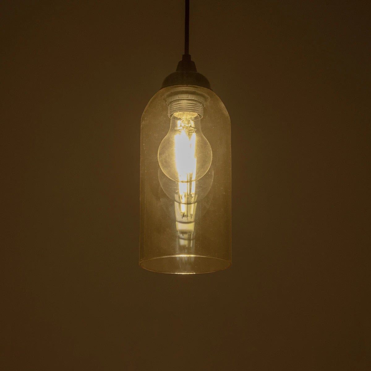 GLOBOSTAR® TUBE 206-0031 Μοντέρνο Κρεμαστό Φωτιστικό Οροφής με Ντουί 1 x E27 AC 220-240V IP20 - Mελί - Μ10 x Π10 x Υ24cm - ledmania.gr