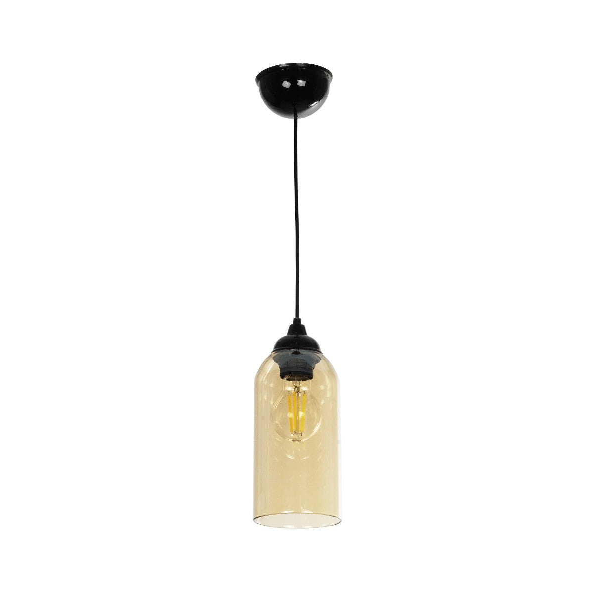GLOBOSTAR® TUBE 206-0031 Μοντέρνο Κρεμαστό Φωτιστικό Οροφής με Ντουί 1 x E27 AC 220-240V IP20 - Mελί - Μ10 x Π10 x Υ24cm - ledmania.gr