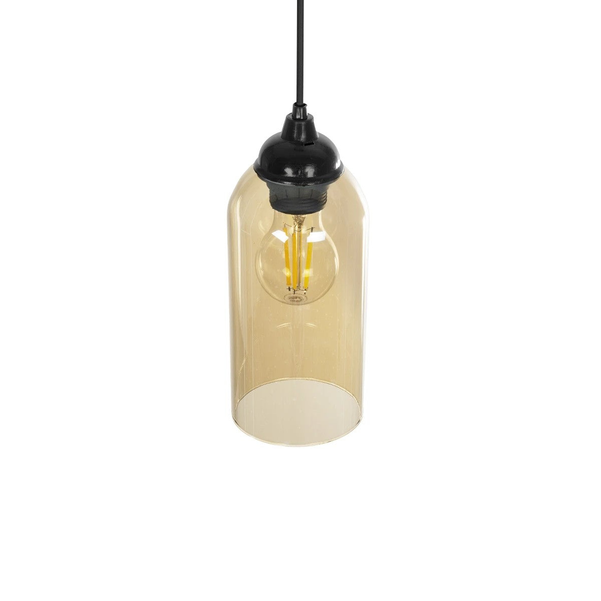 GLOBOSTAR® TUBE 206-0031 Μοντέρνο Κρεμαστό Φωτιστικό Οροφής με Ντουί 1 x E27 AC 220-240V IP20 - Mελί - Μ10 x Π10 x Υ24cm - ledmania.gr