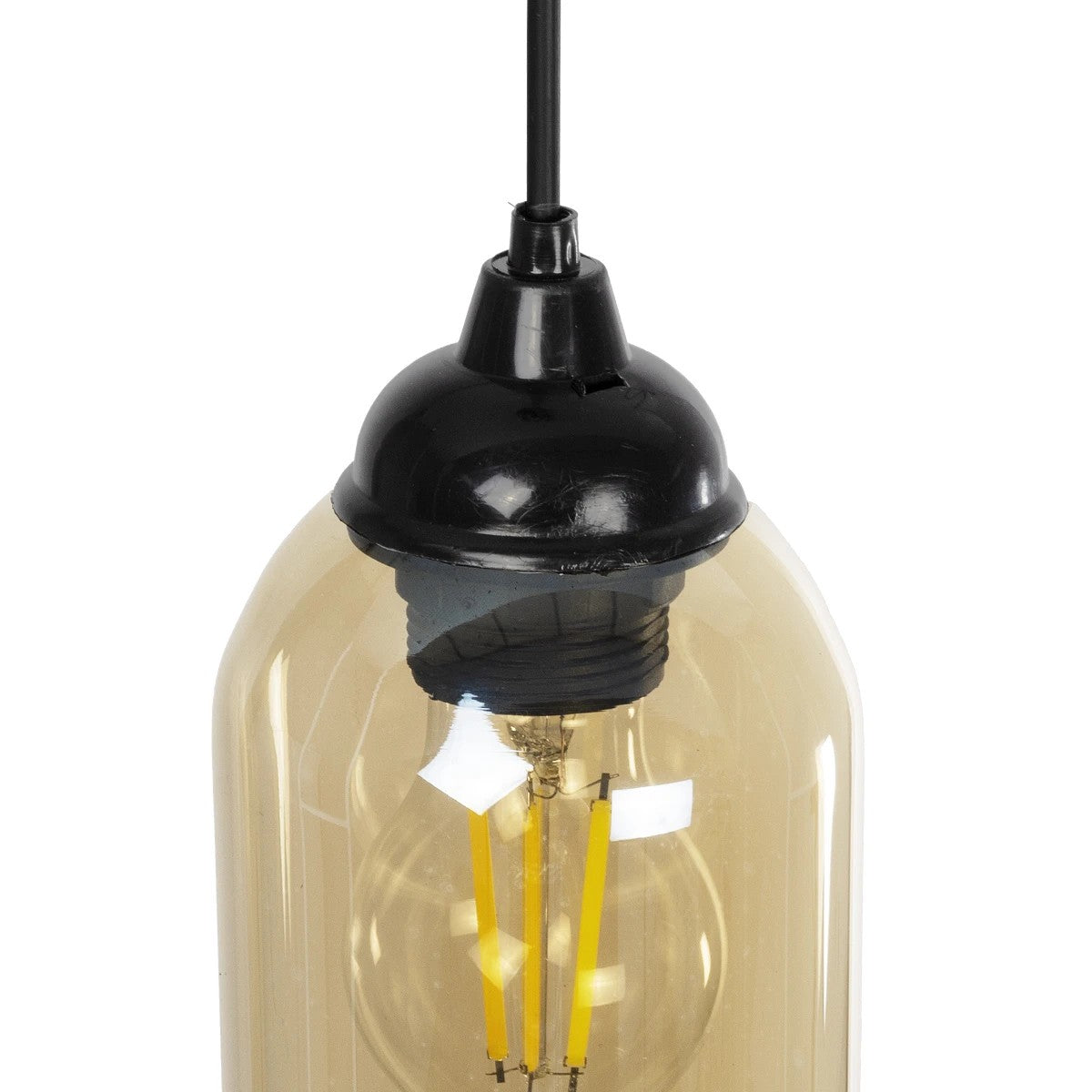 GLOBOSTAR® TUBE 206-0031 Μοντέρνο Κρεμαστό Φωτιστικό Οροφής με Ντουί 1 x E27 AC 220-240V IP20 - Mελί - Μ10 x Π10 x Υ24cm - ledmania.gr