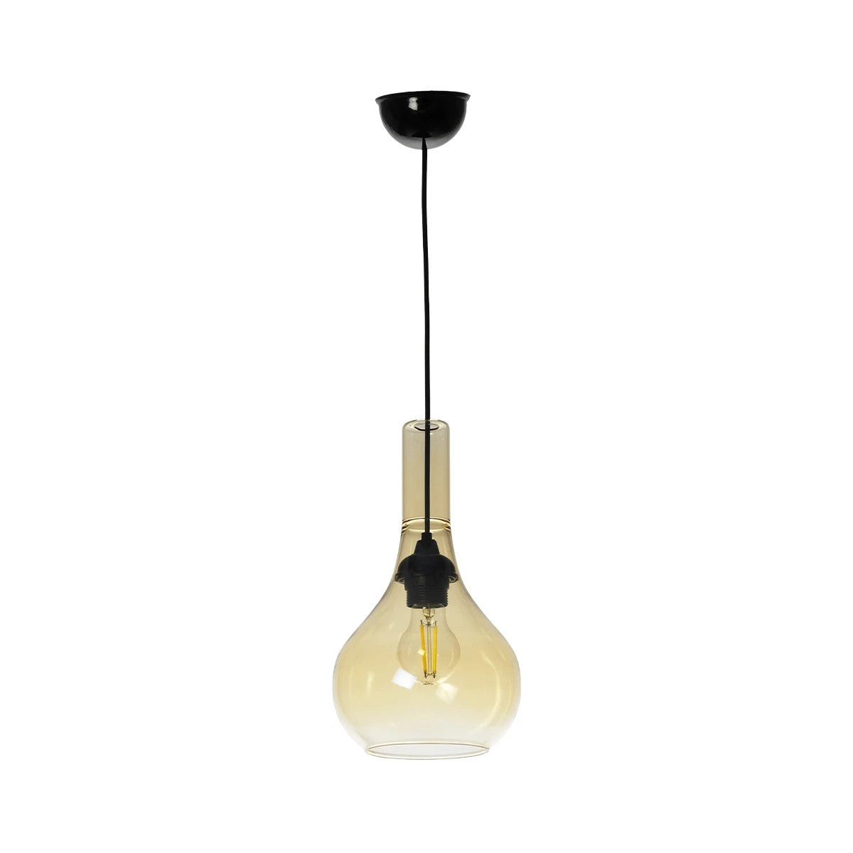 GLOBOSTAR® ΤΟΝΕ 206-0035 Μοντέρνο Κρεμαστό Φωτιστικό Οροφής με Ντουί 1 x E27 AC 220-240V IP20 - Mελί - Μ20 x Π20 x Υ36cm - ledmania.gr