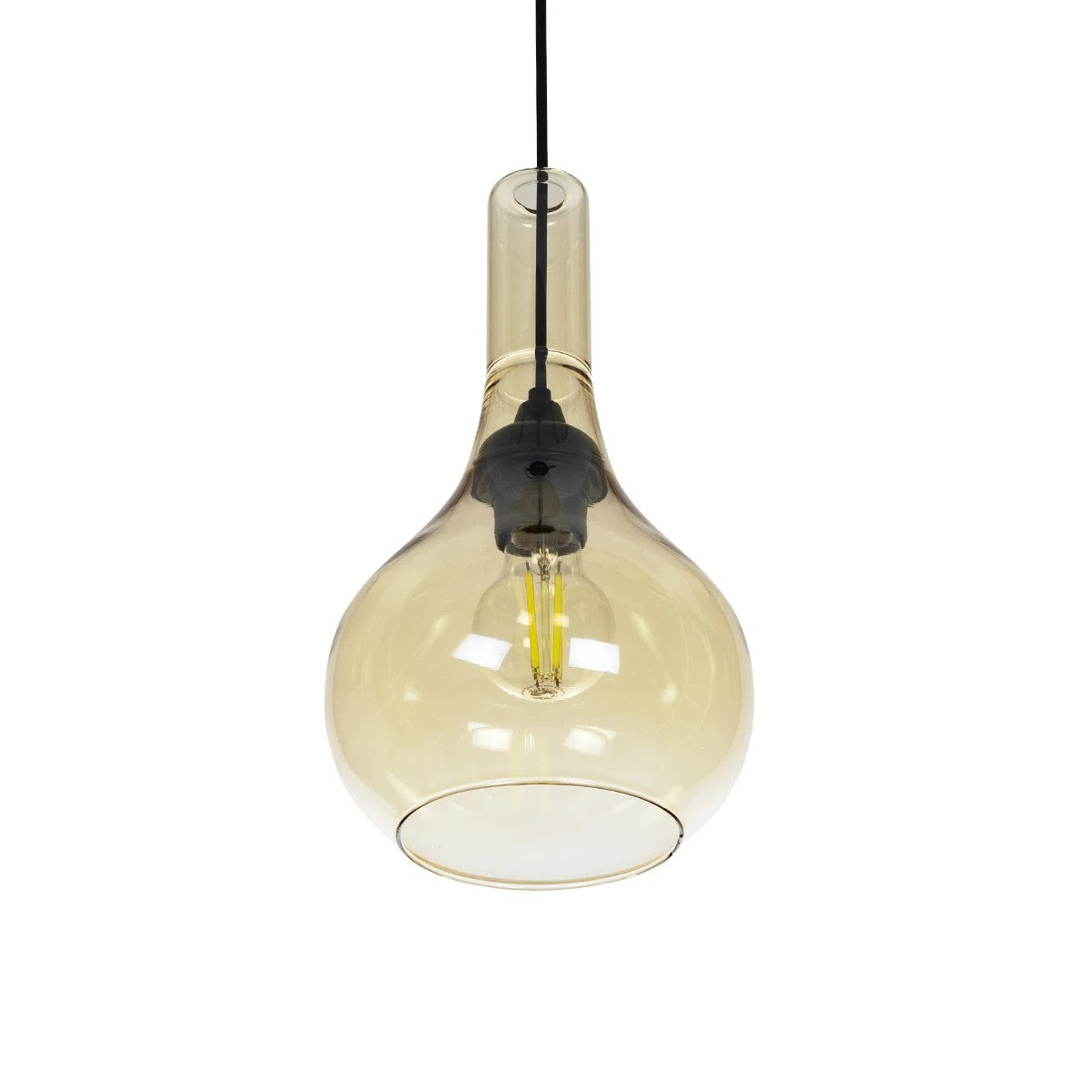 GLOBOSTAR® ΤΟΝΕ 206-0035 Μοντέρνο Κρεμαστό Φωτιστικό Οροφής με Ντουί 1 x E27 AC 220-240V IP20 - Mελί - Μ20 x Π20 x Υ36cm - ledmania.gr
