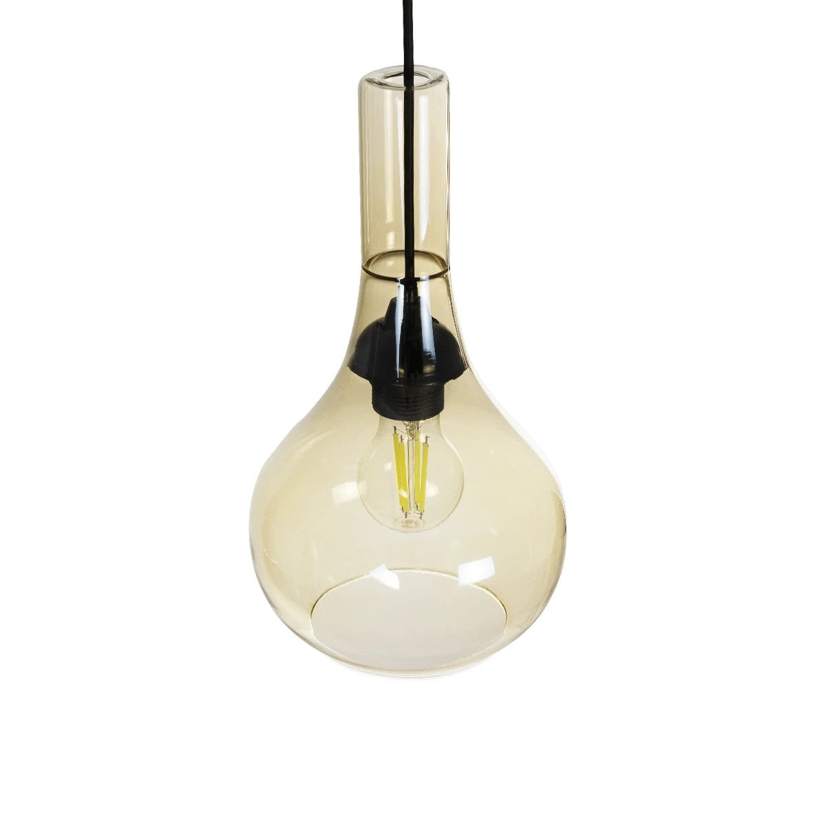 GLOBOSTAR® ΤΟΝΕ 206-0035 Μοντέρνο Κρεμαστό Φωτιστικό Οροφής με Ντουί 1 x E27 AC 220-240V IP20 - Mελί - Μ20 x Π20 x Υ36cm - ledmania.gr