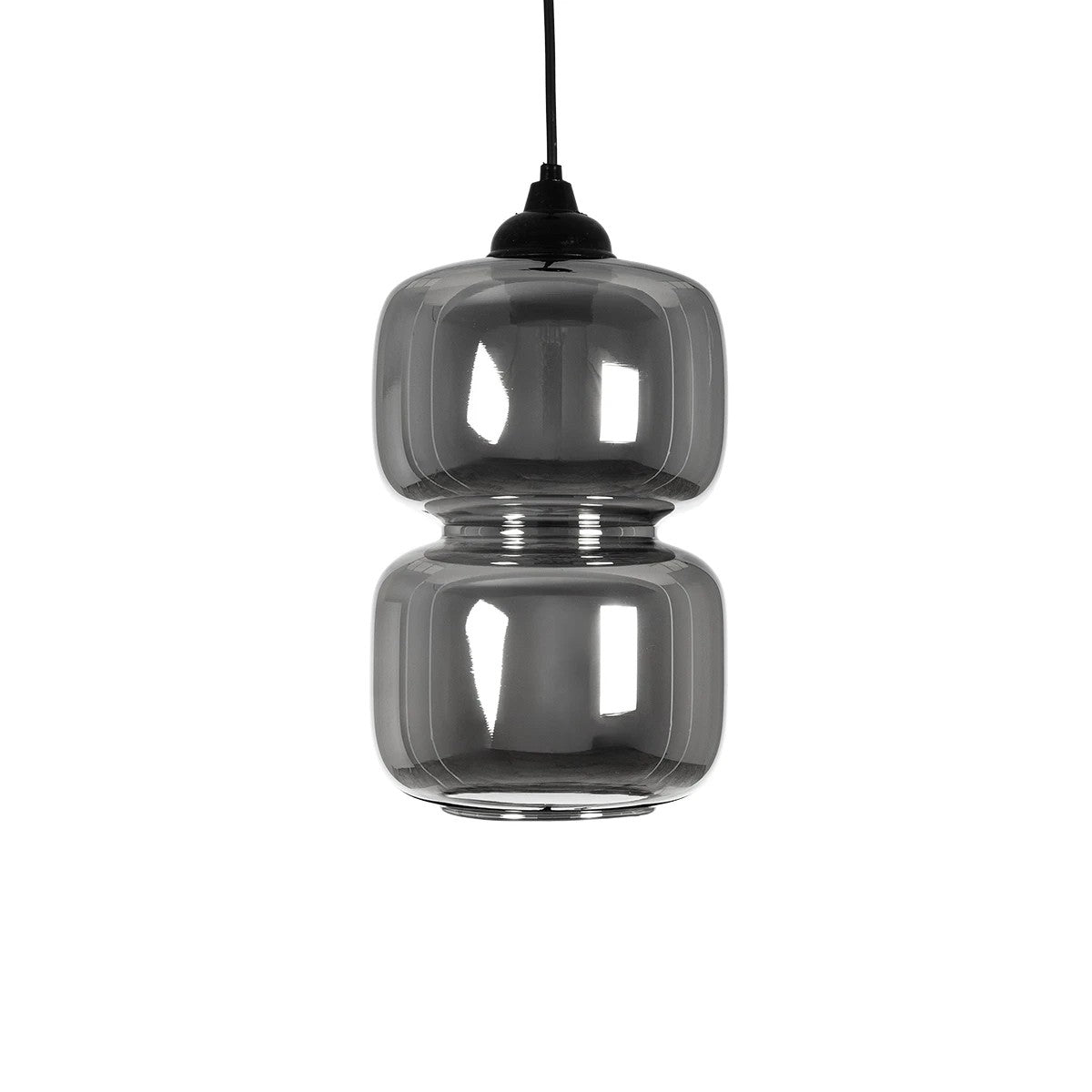 GLOBOSTAR® PIAGE 206-0036 Μοντέρνο Κρεμαστό Φωτιστικό Οροφής με Ντουί 1 x E27 AC 220-240V IP20 - Μαύρο Φιμέ - Μ18 x Π18 x Υ31cm - ledmania.gr