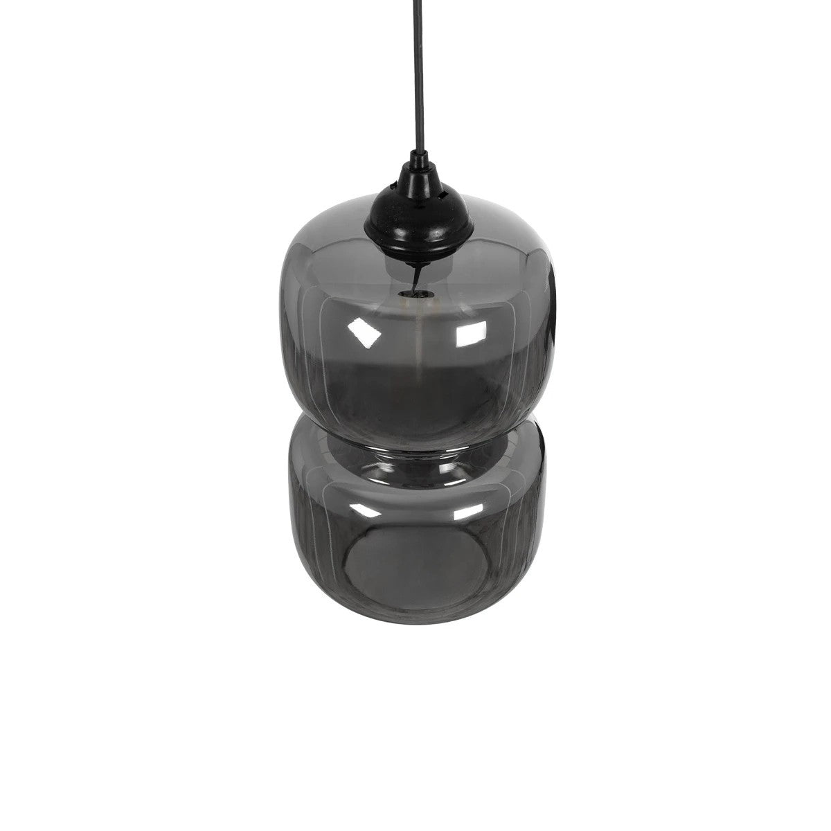 GLOBOSTAR® PIAGE 206-0036 Μοντέρνο Κρεμαστό Φωτιστικό Οροφής με Ντουί 1 x E27 AC 220-240V IP20 - Μαύρο Φιμέ - Μ18 x Π18 x Υ31cm - ledmania.gr
