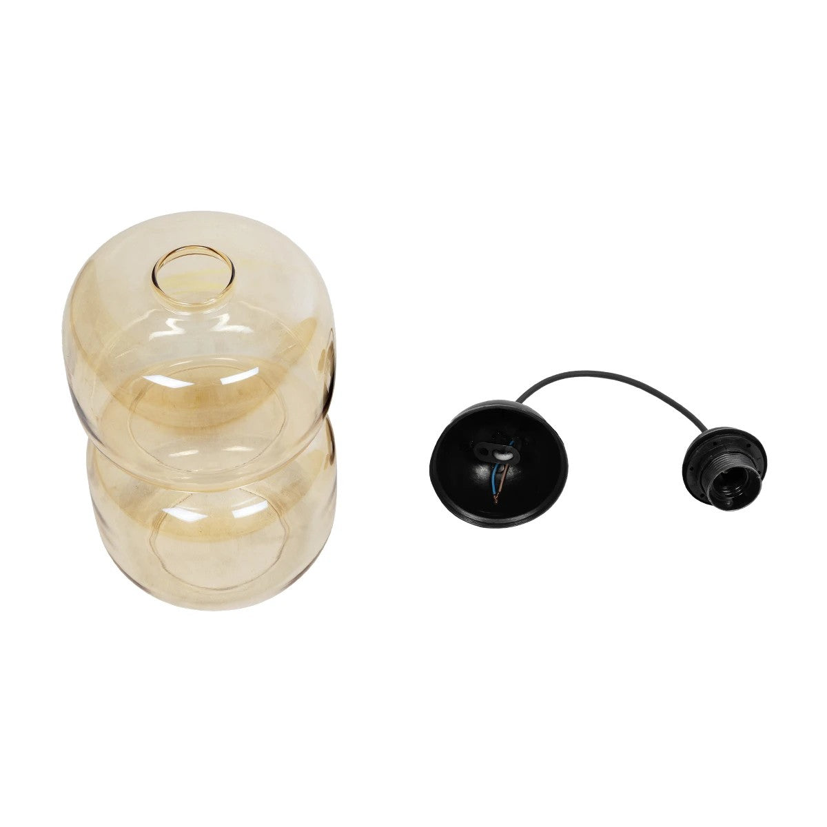 GLOBOSTAR® PIAGE 206-0037 Μοντέρνο Κρεμαστό Φωτιστικό Οροφής με Ντουί 1 x E27 AC 220-240V IP20 - Mελί - Μ17 x Π17 x Υ25cm - ledmania.gr