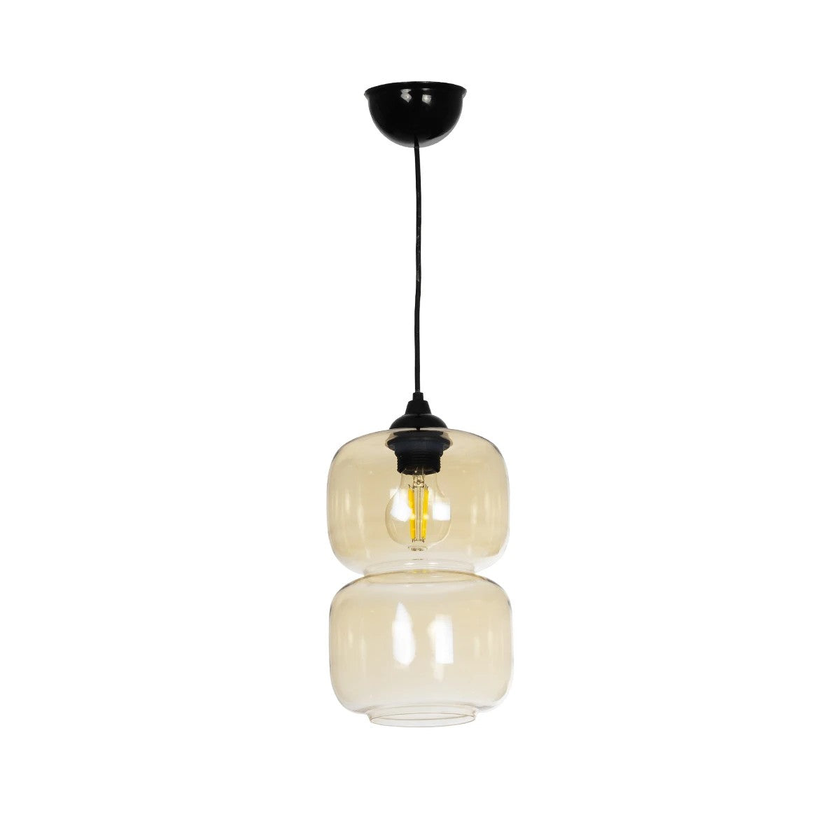 GLOBOSTAR® PIAGE 206-0037 Μοντέρνο Κρεμαστό Φωτιστικό Οροφής με Ντουί 1 x E27 AC 220-240V IP20 - Mελί - Μ17 x Π17 x Υ25cm - ledmania.gr