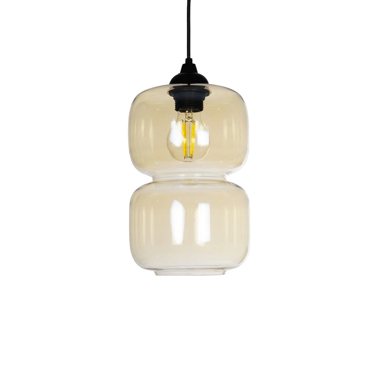 GLOBOSTAR® PIAGE 206-0037 Μοντέρνο Κρεμαστό Φωτιστικό Οροφής με Ντουί 1 x E27 AC 220-240V IP20 - Mελί - Μ17 x Π17 x Υ25cm - ledmania.gr