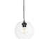 GLOBOSTAR® MPRALA 206-0038 Μοντέρνο Κρεμαστό Φωτιστικό Οροφής με Ντουί 1 x E27 AC 220-240V IP20 - Διάφανο - Μ20 x Π20 x Υ18cm - ledmania.gr