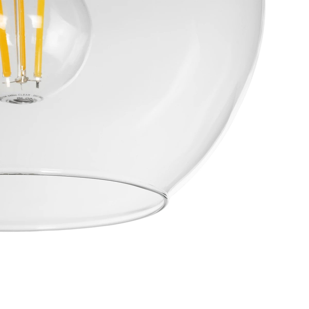 GLOBOSTAR® MPRALA 206-0038 Μοντέρνο Κρεμαστό Φωτιστικό Οροφής με Ντουί 1 x E27 AC 220-240V IP20 - Διάφανο - Μ20 x Π20 x Υ18cm - ledmania.gr