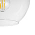 GLOBOSTAR® MPRALA 206-0038 Μοντέρνο Κρεμαστό Φωτιστικό Οροφής με Ντουί 1 x E27 AC 220-240V IP20 - Διάφανο - Μ20 x Π20 x Υ18cm - ledmania.gr