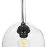 GLOBOSTAR® MPRALA 206-0038 Μοντέρνο Κρεμαστό Φωτιστικό Οροφής με Ντουί 1 x E27 AC 220-240V IP20 - Διάφανο - Μ20 x Π20 x Υ18cm - ledmania.gr