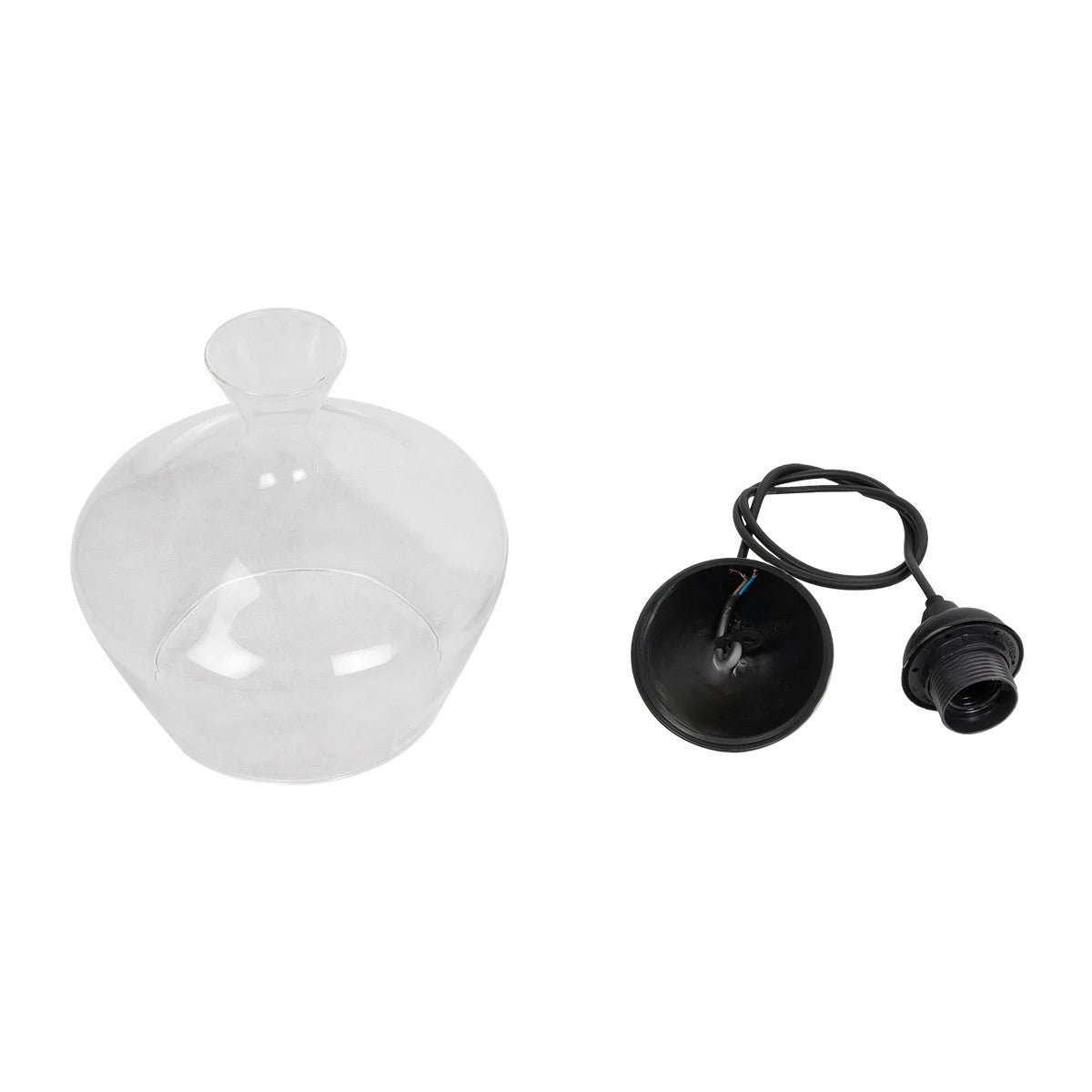 GLOBOSTAR® BOHEMIA 206-0039 Μοντέρνο Κρεμαστό Φωτιστικό Οροφής με Ντουί 1 x E27 AC 220-240V IP20 - Διάφανο - Μ22 x Π22 x Υ22cm - ledmania.gr