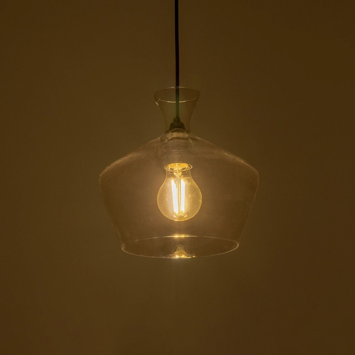 GLOBOSTAR® BOHEMIA 206-0039 Μοντέρνο Κρεμαστό Φωτιστικό Οροφής με Ντουί 1 x E27 AC 220-240V IP20 - Διάφανο - Μ22 x Π22 x Υ22cm - ledmania.gr
