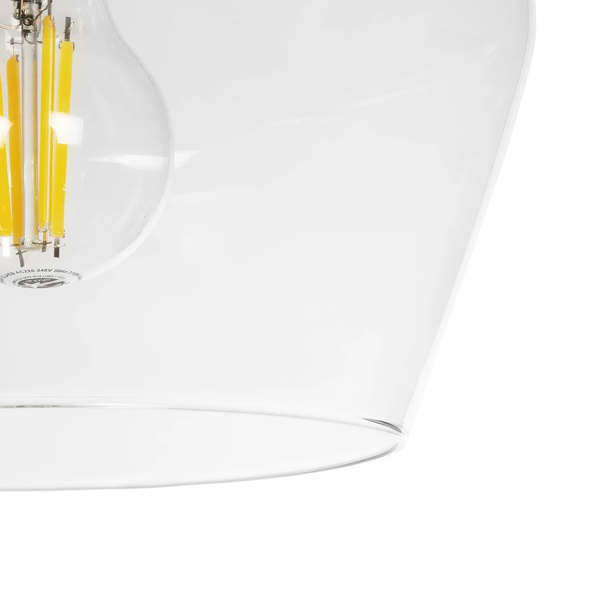 GLOBOSTAR® BOHEMIA 206-0039 Μοντέρνο Κρεμαστό Φωτιστικό Οροφής με Ντουί 1 x E27 AC 220-240V IP20 - Διάφανο - Μ22 x Π22 x Υ22cm - ledmania.gr