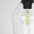 GLOBOSTAR® BOHEMIA 206-0039 Μοντέρνο Κρεμαστό Φωτιστικό Οροφής με Ντουί 1 x E27 AC 220-240V IP20 - Διάφανο - Μ15 x Π15 x Υ40cm - ledmania.gr