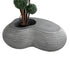 GloboStar® Artificial Garden FLORENCE 20751 Επιδαπέδιο Πολυεστερικό Τσιμεντένιο Κασπώ Γλάστρα - Flower Pot Γκρι Μ130 x Π90 x Υ48cm - ledmania.gr