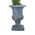 GloboStar® Artificial Garden ALCAZAR 20777 Επιδαπέδιο Πολυεστερικό Τσιμεντένιο Κασπώ Γλάστρα - Flower Pot Γκρι Φ51 x Υ71cm - ledmania.gr