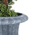 GloboStar® Artificial Garden ALCAZAR 20777 Επιδαπέδιο Πολυεστερικό Τσιμεντένιο Κασπώ Γλάστρα - Flower Pot Γκρι Φ51 x Υ71cm - ledmania.gr