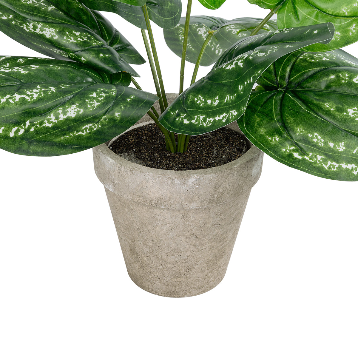 GloboStar® Artificial Garden SILVER POTHOS POTTED PLANT 20896 Διακοσμητικό Φυτό Πόθος Φ40 x Υ33cm - ledmania.gr