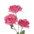 GloboStar® Artificial Garden  HOT PINK ROSE BRANCH 21135 Τεχνητό Διακοσμητικό Κλαδί Τριαντάφυλλο Έντονο Ροζ Y66cm - ledmania.gr