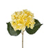 GloboStar® Artificial Garden YELLOW HYDRANGEA BRANCH 21176 Τεχνητό Διακοσμητικό Κλαδί Ορτανσίας Κίτρινης  Y47cm - ledmania.gr