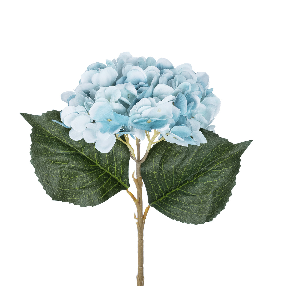 GloboStar® Artificial Garden SKY BLUE HYDRANGEA BRANCH 21177 Τεχνητό Διακοσμητικό Κλαδί Ορτανσίας Γαλάζιο  Y47cm - ledmania.gr