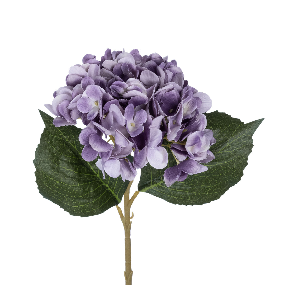 GloboStar® Artificial Garden PURPLE HYDRANGEA BRANCH 21181 Τεχνητό Διακοσμητικό Κλαδί Ορτανσίας Βαθύ Μωβ  Y47cm - ledmania.gr