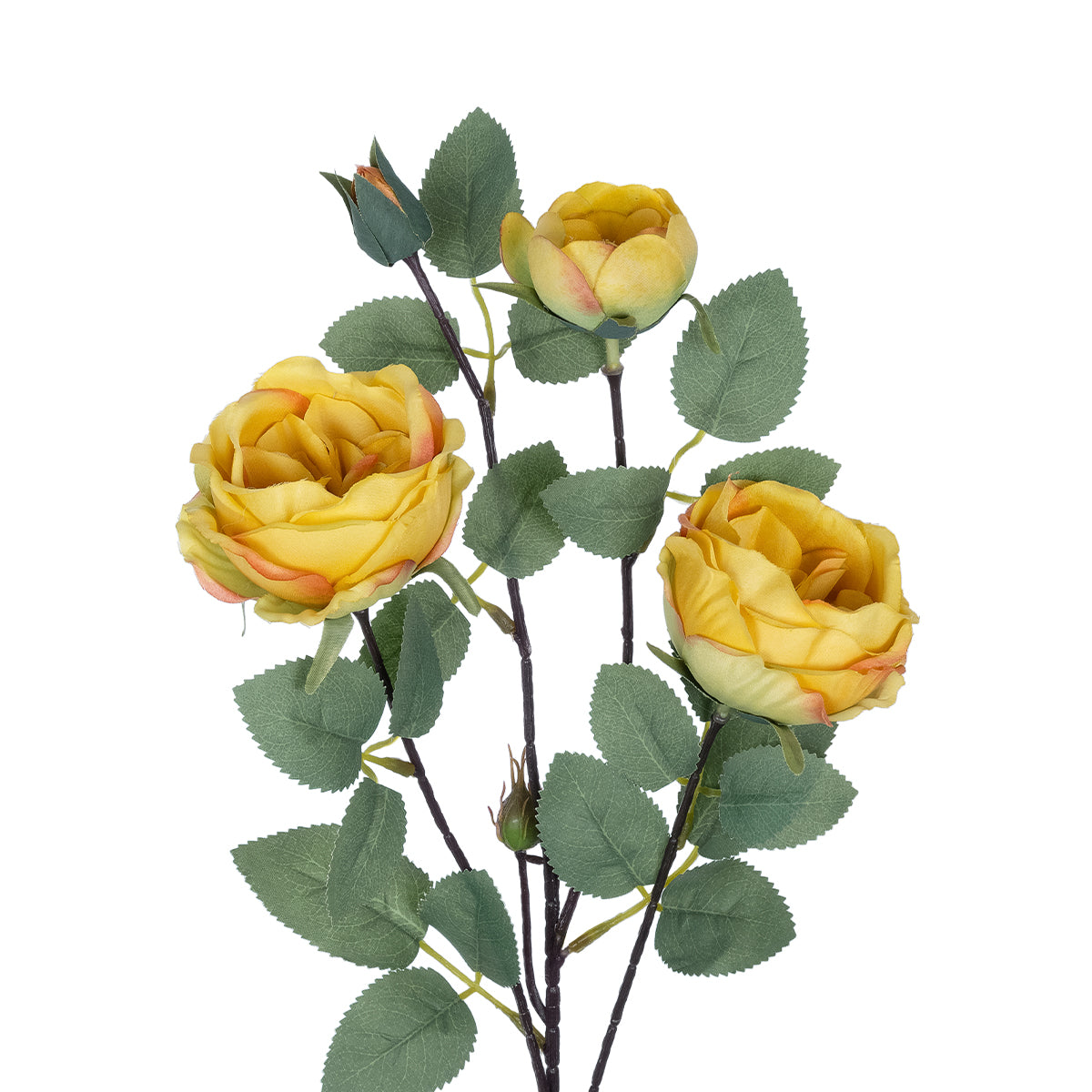 GloboStar® Artificial Garden YELLOW CLIMBING ROSE BRANCH 21186 Τεχνητό Διακοσμητικό Κλαδί Τριαντάφυλλο Κίτρινο Y70cm - ledmania.gr