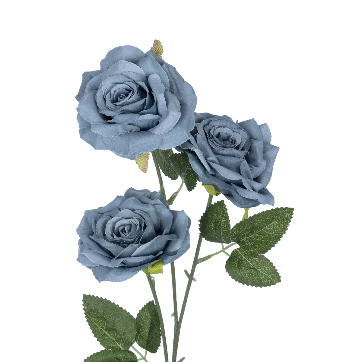 GloboStar® Artificial Garden GREY BLUE CLIMBING ROSE BRANCH 21188 Τεχνητό Διακοσμητικό Κλαδί Τριαντάφυλλο Γκρί Μπλέ Y66cm - ledmania.gr