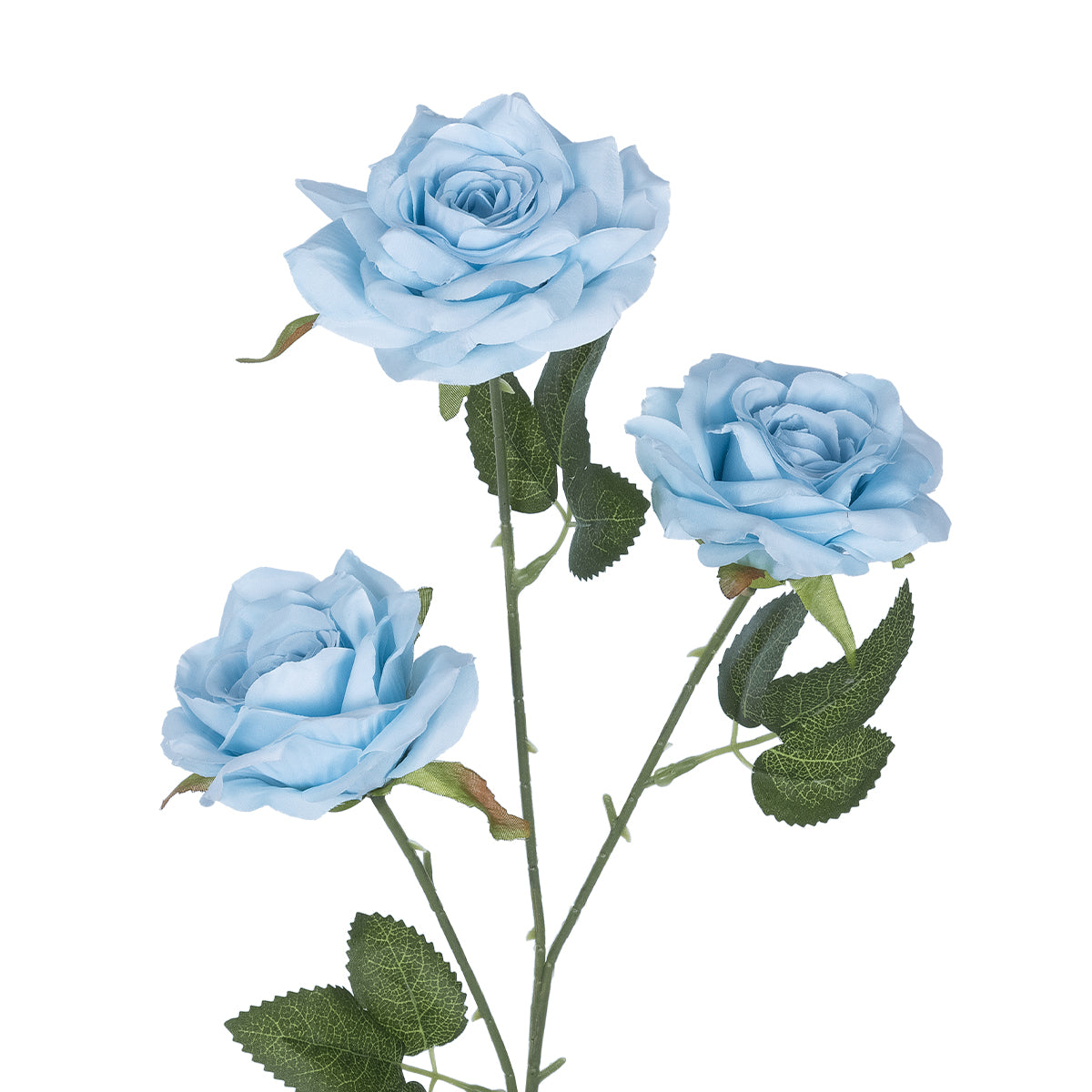 GloboStar® Artificial Garden SKY BLUE CLIMBING ROSE BRANCH 21191 Τεχνητό Διακοσμητικό Κλαδί Τριαντάφυλλο Ξεθωριασμένο Γαλάζιο Y66cm - ledmania.gr