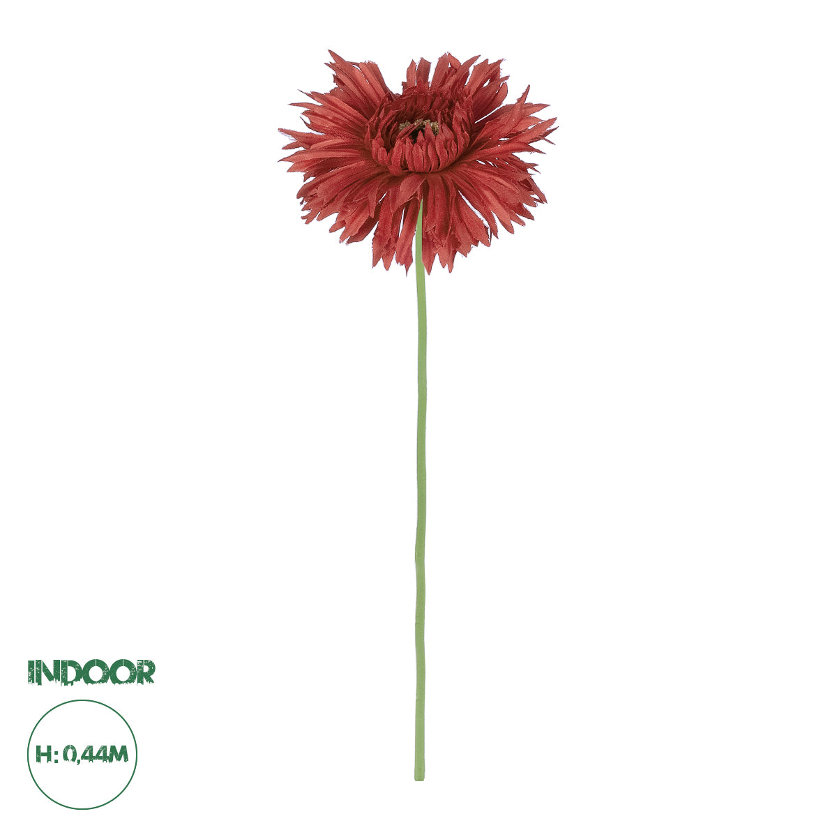 GloboStar® Artificial Garden RED GERBERA BRANCH 21207 Τεχνητό Διακοσμητικό Κλαδί Ζέρμπερας Κόκκινο Y44cm - ledmania.gr