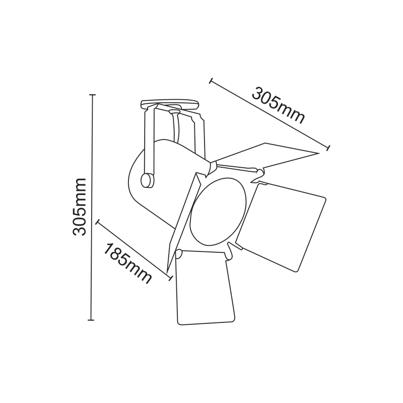 ^TRACK LIGHT No238 BLACK 2WIRE PAR30 E27 - ledmania.gr